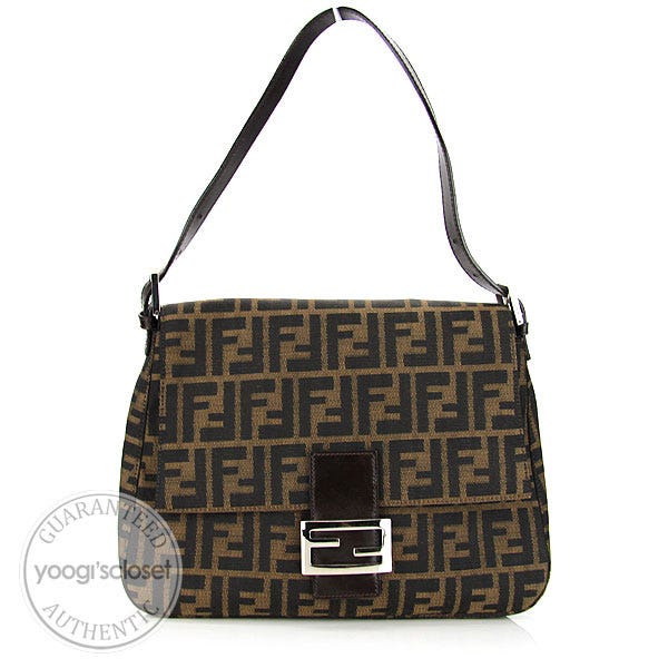 Fendi Tobacco Zucca Canvas Mama Forever Bag