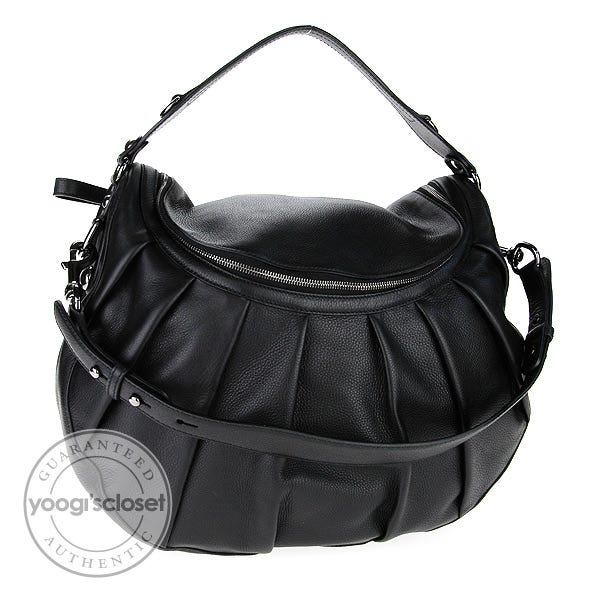 Gucci Black Leather Icon Bit Hobo Bag