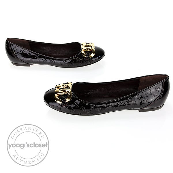 Louis Vuitton Amarante Monogram Vernis Claudia Ballerina Flats Size 7.5