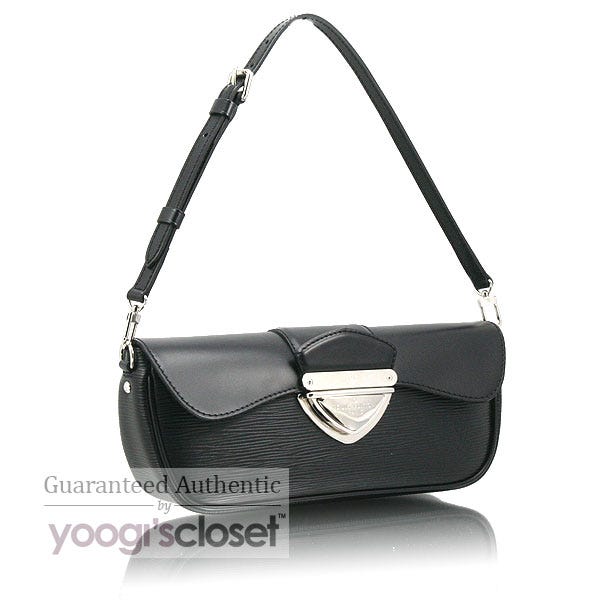 Louis Vuitton Black Epi Leather Montaigne Clutch