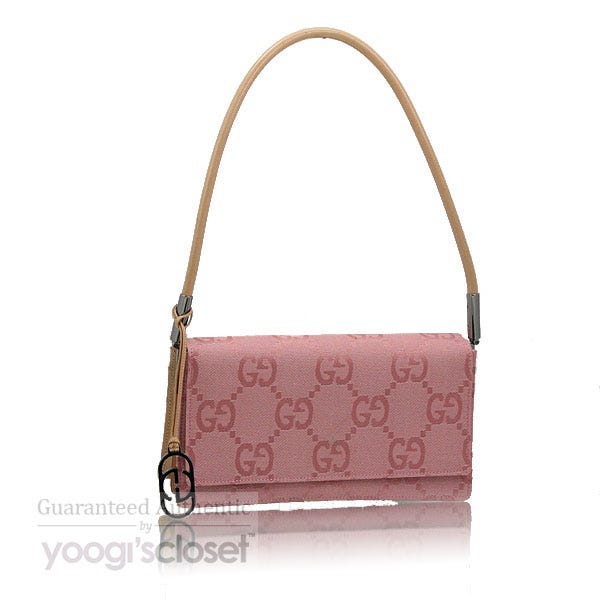 Gucci Pink Monogram Canvas Bag