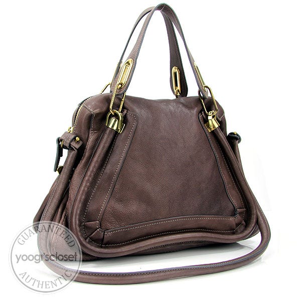 Chloe Light Plum Leather Paraty Bag