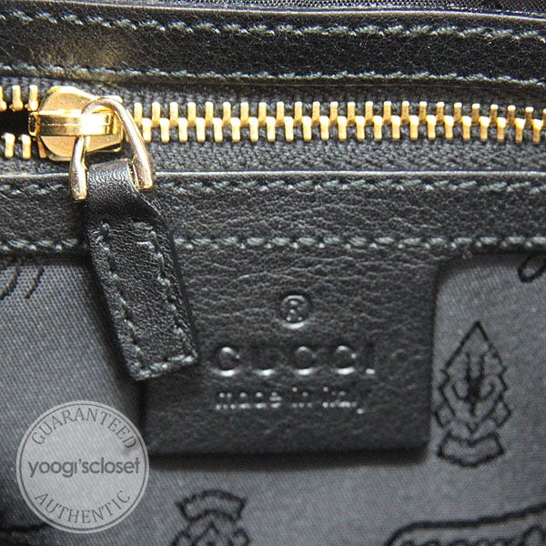 Gucci Black Leather Darwin Convertible Medium Backpack Bag