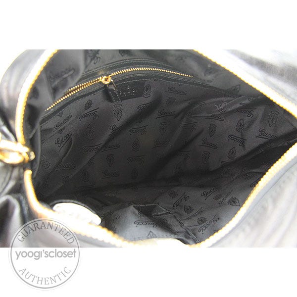 Gucci Black Leather Darwin Convertible Medium Backpack Bag