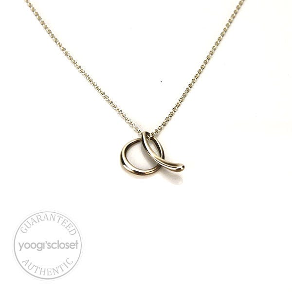 Tiffany & Co. Silver Elsa Peretti Alphabet Necklace 'A'