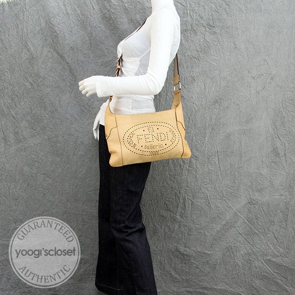 Fendi Tan Selleria Leather Messenger Bag - 8BT113