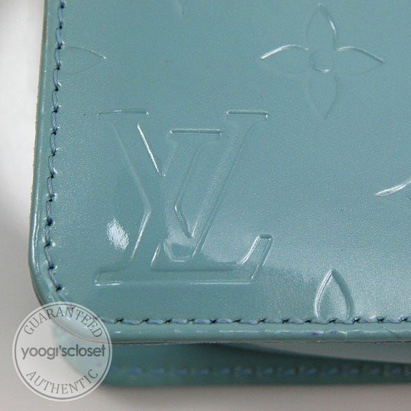 Louis Vuitton, Bags, Louis Vuitton Monogram Vernis Lexington Pouch Baby  Blue M911 Lv Auth Lt132