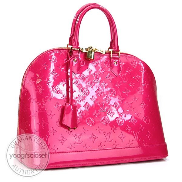Louis Vuitton Framboise Pink Monogram Vernis Leather Alma MM Bag