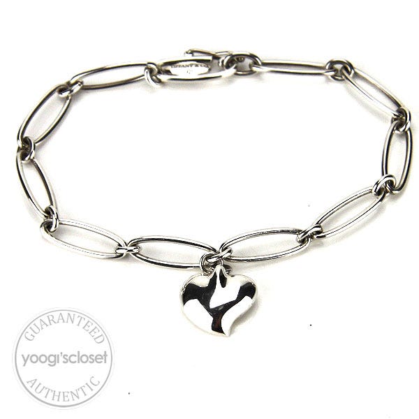 Tiffany & Co. Silver Elsa Peretti Link Heart Bracelet