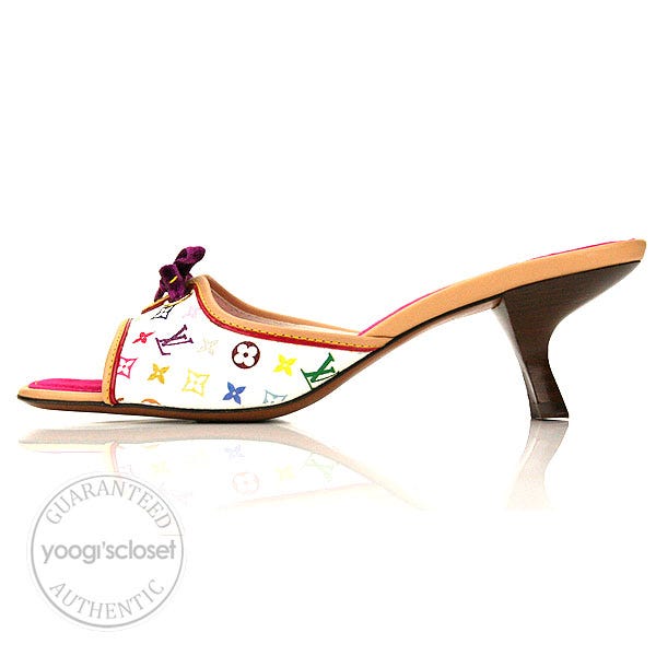 ＊夏に映えてリラックス＊【Louis Vuitton】LVイージーミュール Louis Vuitton White Canvas Monogram Multicolor Open Toe
