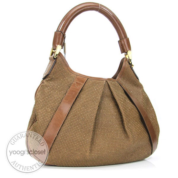Burberry Prorsum Sand Leather Phoebe Studded Hobo Bag