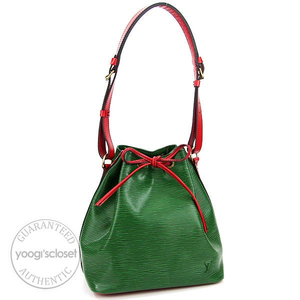 Louis Vuitton Borneo Green/Red Epi Leather Petite Noe Bag