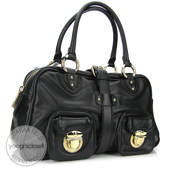 Marc Jacobs Black Leather Lola Satchel Bag | Yoogi's Closet