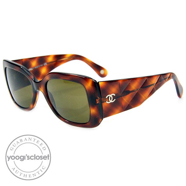 Chanel Brown Lenses CC Logo Quilted Sunglasses 5019