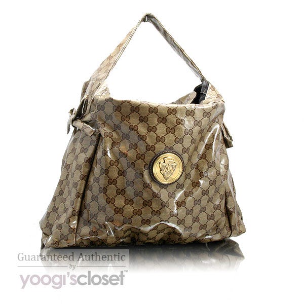 Gucci Beige/Ebony Crystal GG Hysteria Medium Shoulder Bag