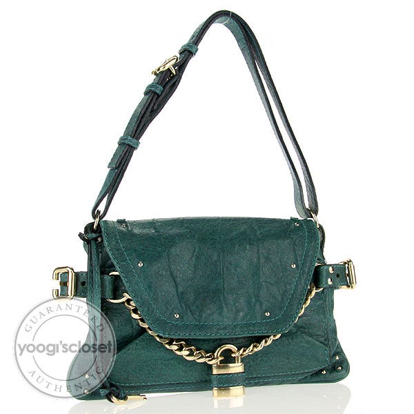 Chloe Teal Leather Small Paddington Shoulder Bag