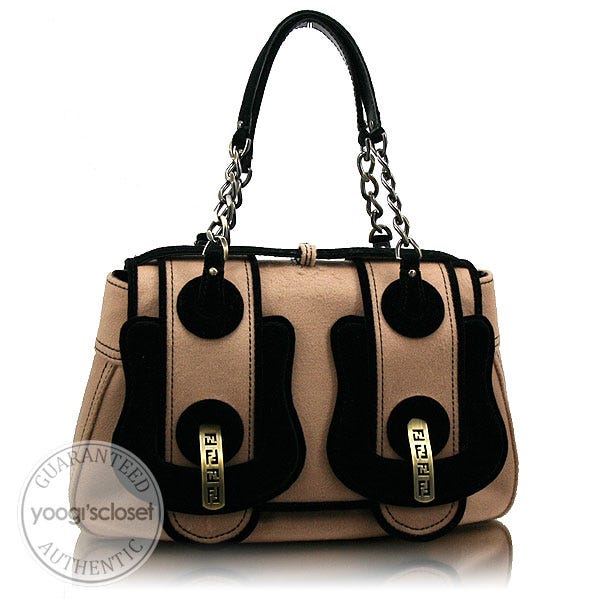 Fendi Camel Cashmere B. Fendi Shoulder Bag - 8BN165