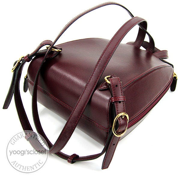 Cartier Burgundy Leather Backpack Bag | Yoogi's Closet