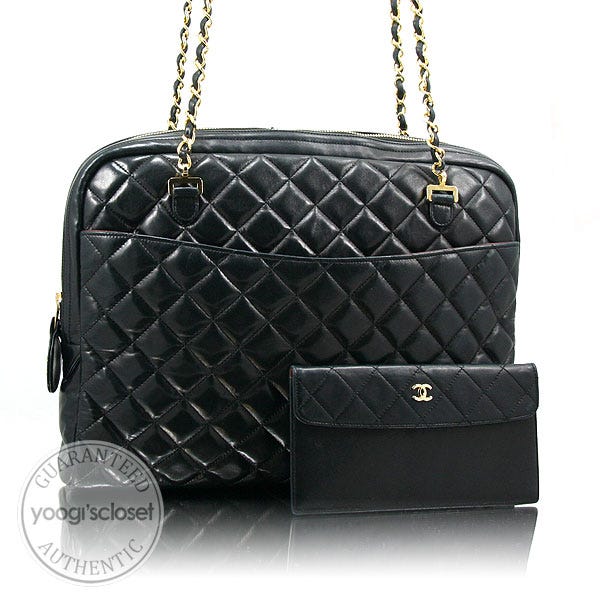 chanel quilted large tote shoulder