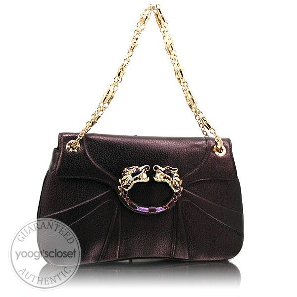 Gucci Limited Edition Violet Tom Ford Dragon Shoulder Bag