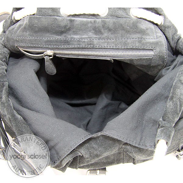 Balenciaga Black Suede Sac Messenger Bag | Yoogi's Closet