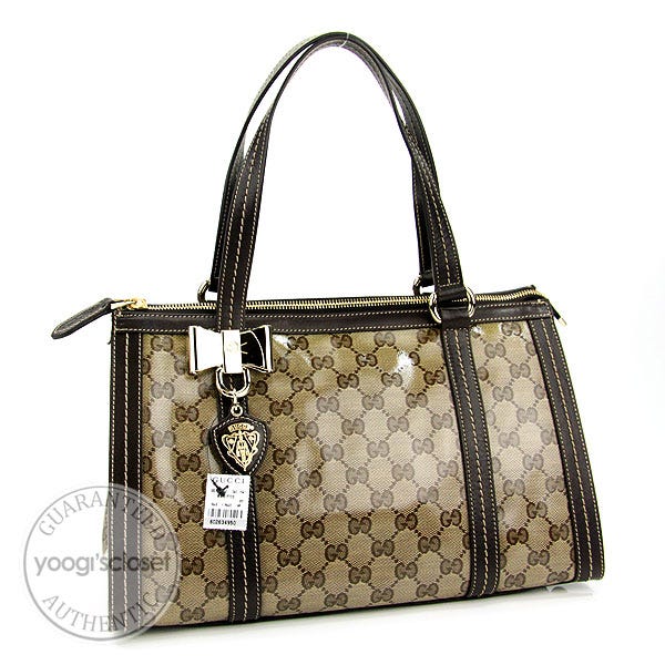 Gucci Beige/Brown GG Crystal Duchessa Tote Bag