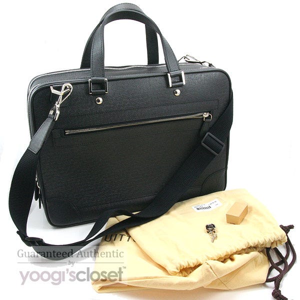 Louis Vuitton Briefcase Odessa Taiga Ardoise in Leather with