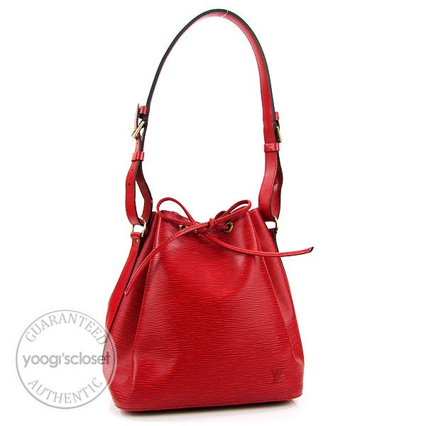Louis Vuitton Red Epi Leather Petite Noe Bag