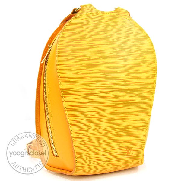 Louis+Vuitton+Mabillon+Backpack+Yellow+Epi+Leather for sale online