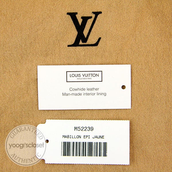 Louis Vuitton Tassil Jaune Epi Leather Mabillon Backpack - Yoogi's Closet
