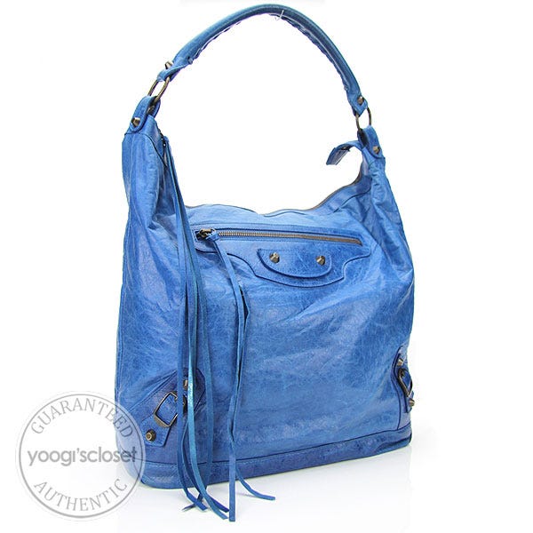 バッグ BALENCIAGA the day shoulder bag BLUE Balenciaga Sky Blue Lambskin Day Bag | Yoogi's Closet