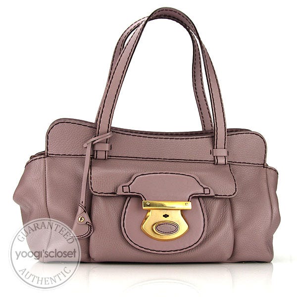 Tod's Lilac Leather Happy Shopping Piccola Bag - Yoogi's Closet