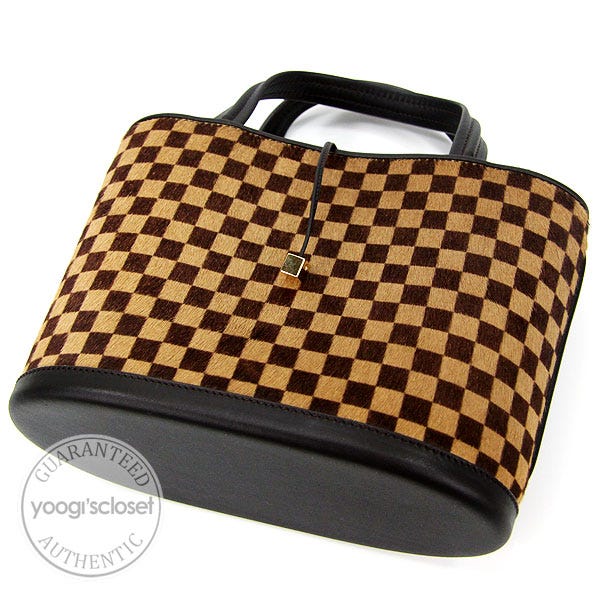 Brown Louis Vuitton Damier Sauvage Impala Handbag