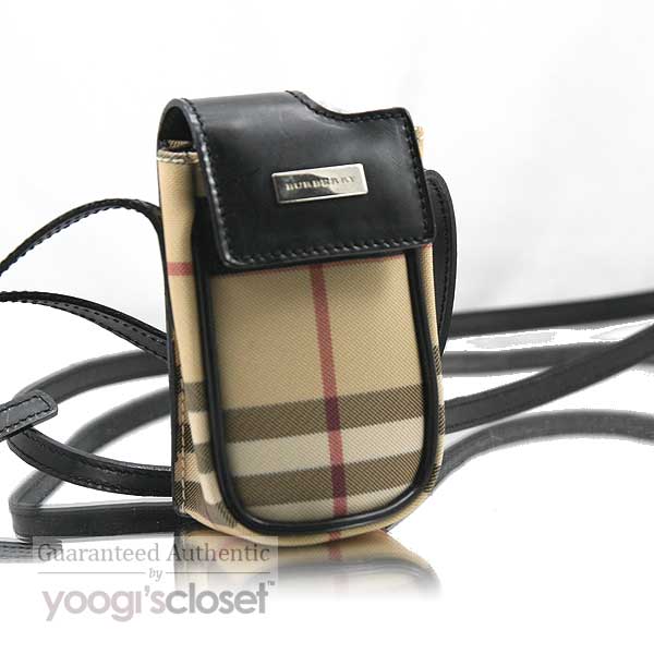 Burberry Classic Nova-Check Cell-Phone Holder With Strap