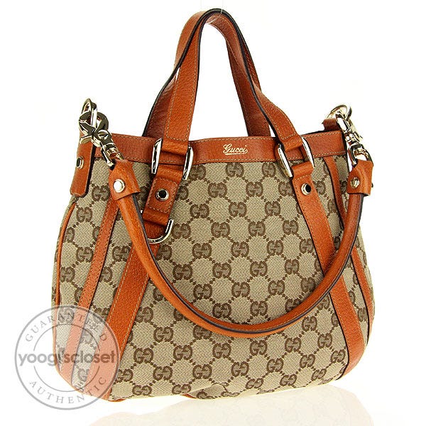 Gucci Beige/Ebony GG Fabric Small Abbey Hobo Bag