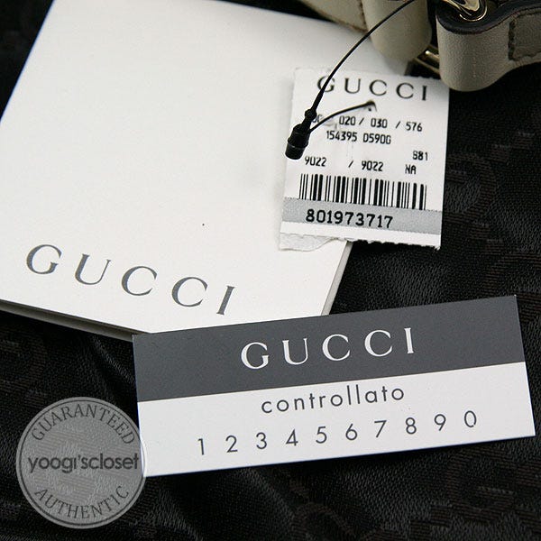 Gucci Ivory Leather Charmy Small Hobo Bag - Yoogi's Closet