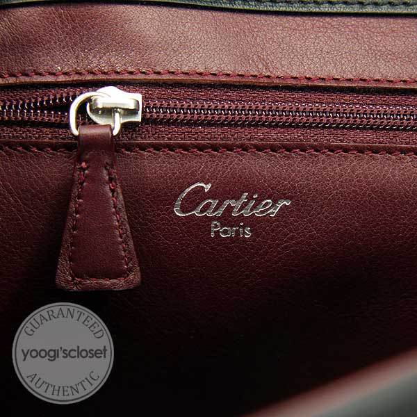 Cartier Black Leather Cabochon Small Flap Bag | Yoogi's Closet