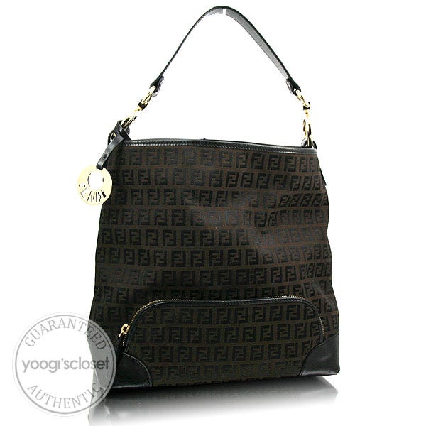 Fendi Zucchino Canvas Shoppers Tote Bag