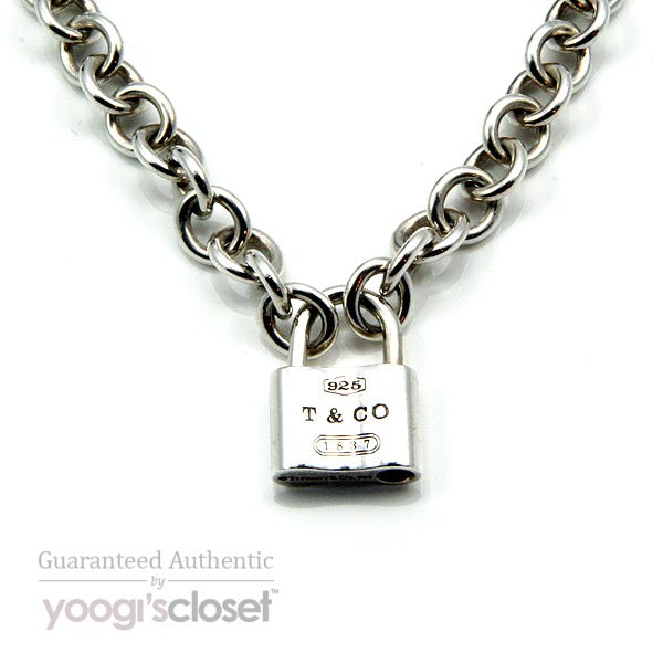 Tiffany & Co. Silver 1837 Lock Charm Necklace