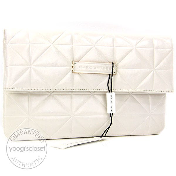 Marc Jacobs Coconut Calfskin Patchwork  Eugenie Clutch Bag
