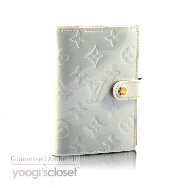 Louis Vuitton Monogram Vernis Perle White Small Ring Agenda