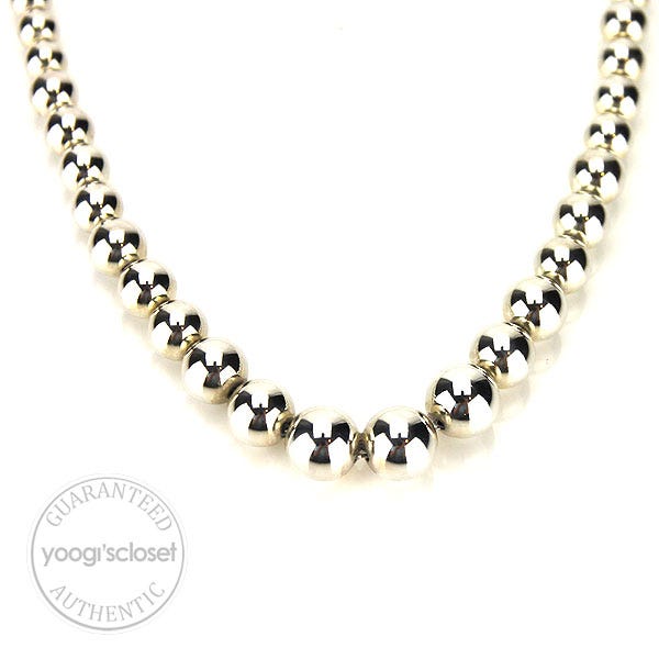 Tiffany & Co. Silver Tiffany Graduated Beads Necklace