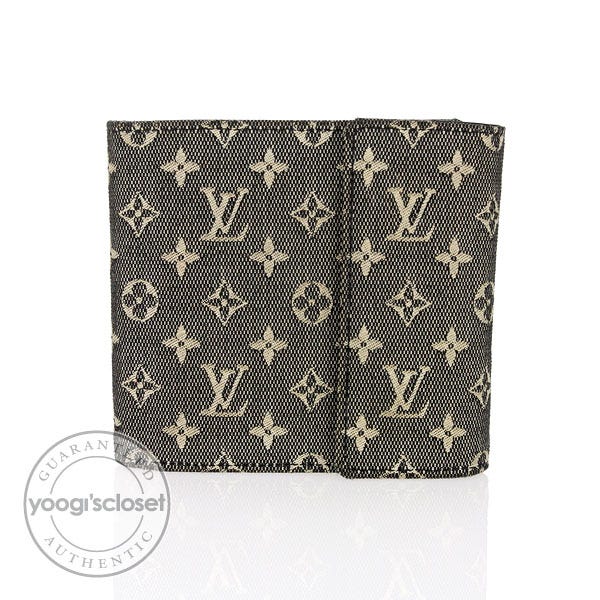 Louis Vuitton Black Mini Lin Compact Wallet