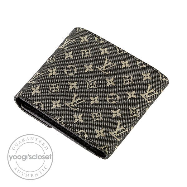 Louis Vuitton Black Mini Lin Monogram Silk Satin Shimmer Small Card Holder  - Yoogi's Closet