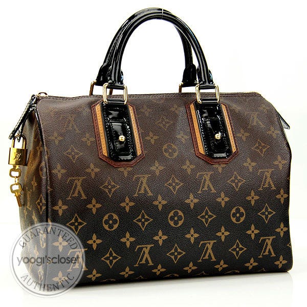 Louis Vuitton Limited Edition Noir Monogram Mirage Speedy 30 Bag