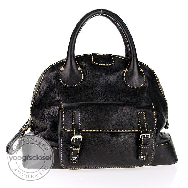 Chloe Black Leather Edith Bowler Bag
