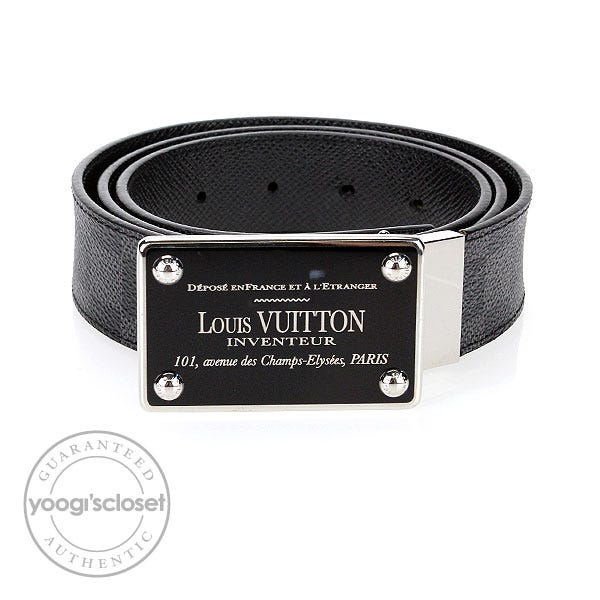 Louis Vuitton Graphite Damier Canvas Inventeur Belt - Yoogi's Closet