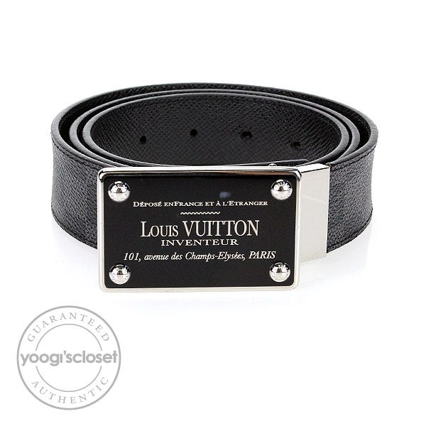Louis Vuitton Graphite Damier Canvas Inventeur Belt
