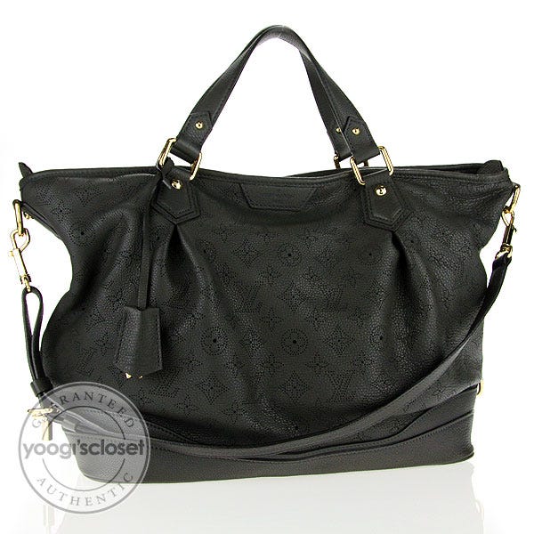 Louis Vuitton - Black Anthracite Leather Mahina Stellar GM Satchel Bag Louis Vuitton Mahina Stellar PM Oursin 1908357 – FASHIONPHILE main image 4
