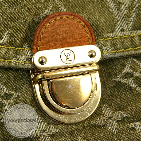 Louis Vuitton Green Quilted Monogram Denim Mini Dauphine Bag - Yoogi's  Closet